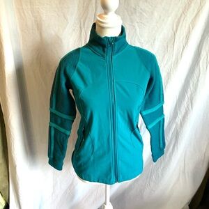 Lululemon Women’s Size 4 Athletica Turquoise Jacket Fall Winter Coat Merino Wool